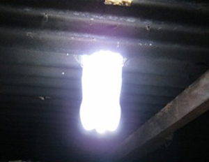 Plastic bottle light