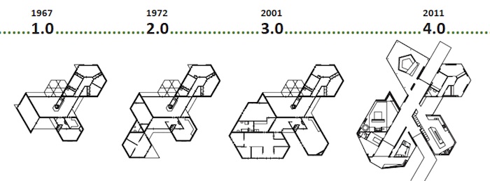 The layout of building and it's redesigns over the years. 