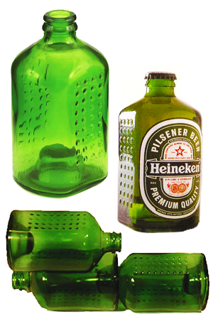 Heineken's World Bottle glass brick